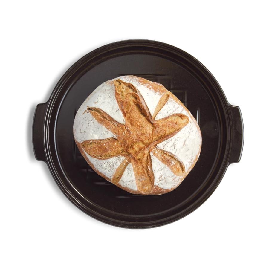 Emile Henry Round Bread Baker Charcoal Charcoal