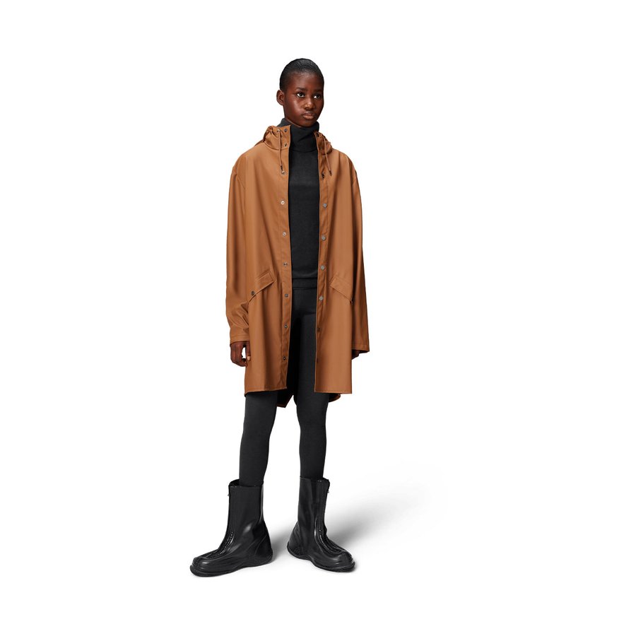 Rains Long Jacket Rust M