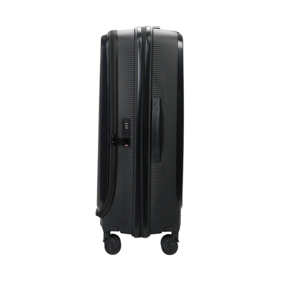 Caselite Venture 57cm, 66cm & 76cm Top Open Hardside Luggage Set Black Black