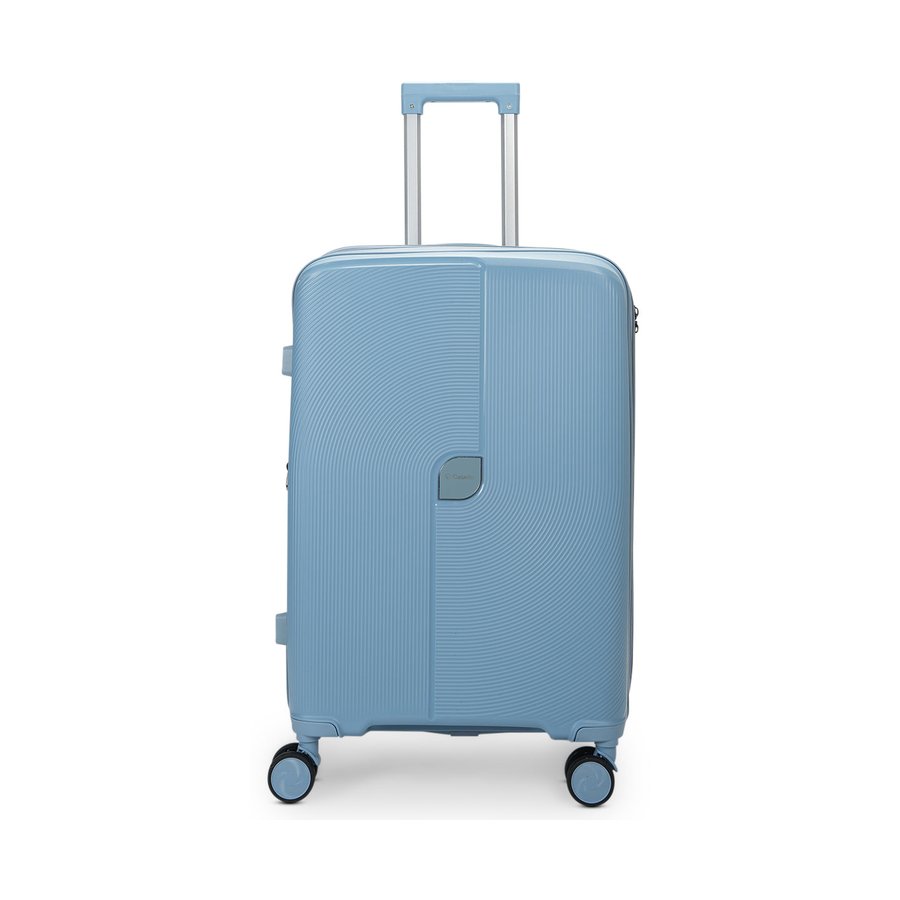 Caselite Aero 65cm Hardside Checked Suitcase Light Blue Light Blue