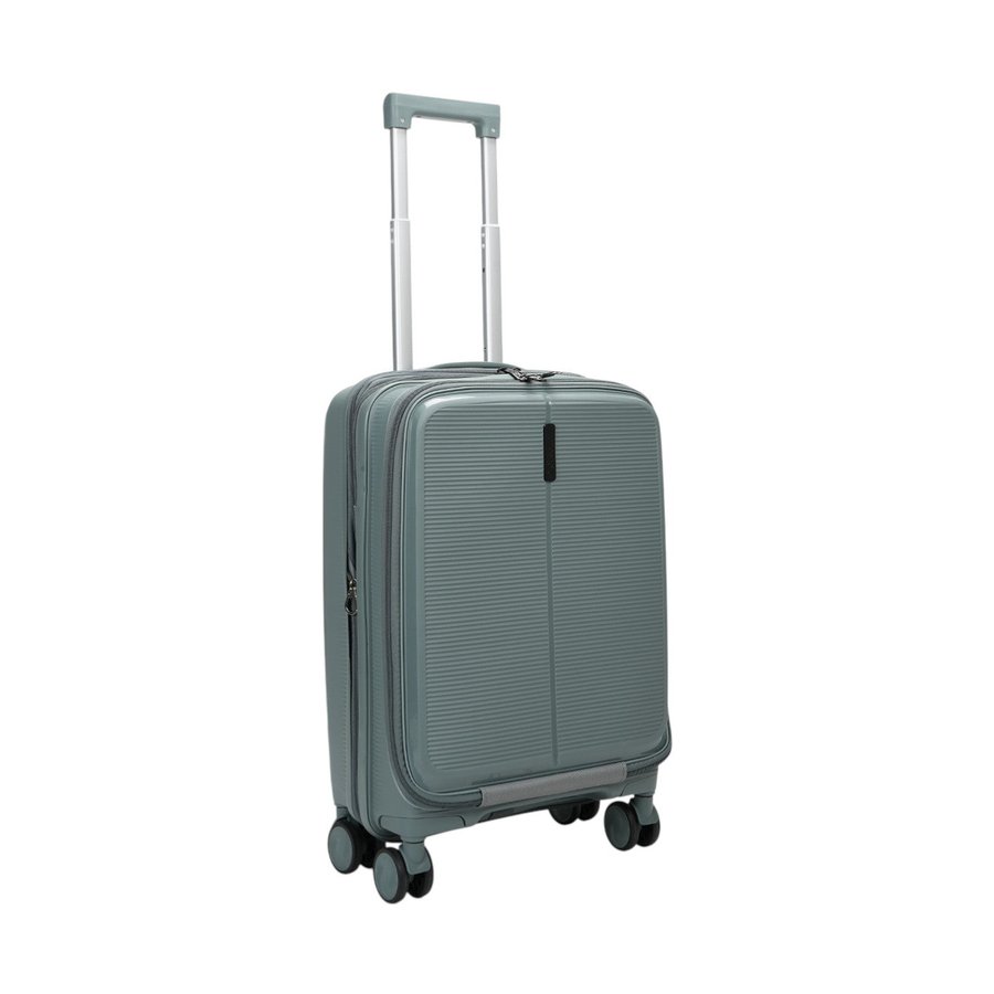 Caselite Venture 57cm Top Open Hardside Carry-On Suitcase Grey Green Grey Green
