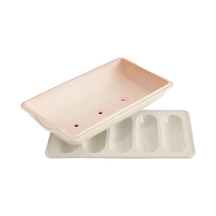 Emile Henry Mini Baguettes Bread Baker Linen Linen