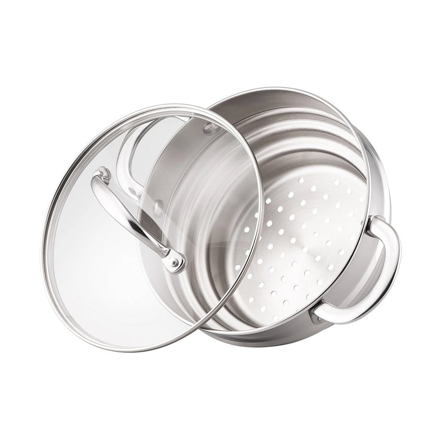 Raco Steel Essentials 16/18/20cm Universal Steamer with Lid Stainless Steel Stainless Steel