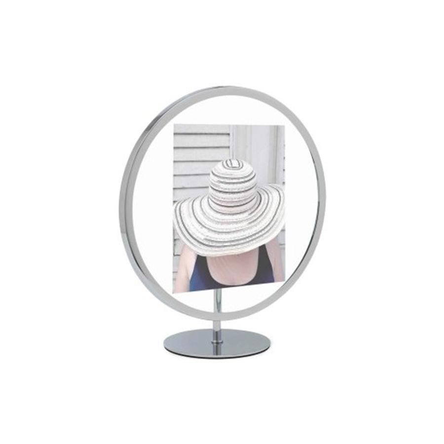 Umbra Infinity Floating Round Picture Frame - 13cm x 18cm Chrome Chrome