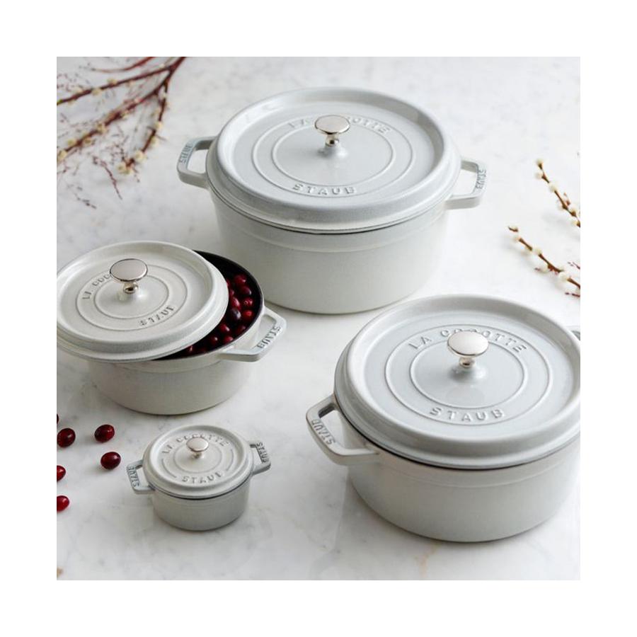 Staub 28cm (6.7L) Round Cocotte White Truffle White Truffle