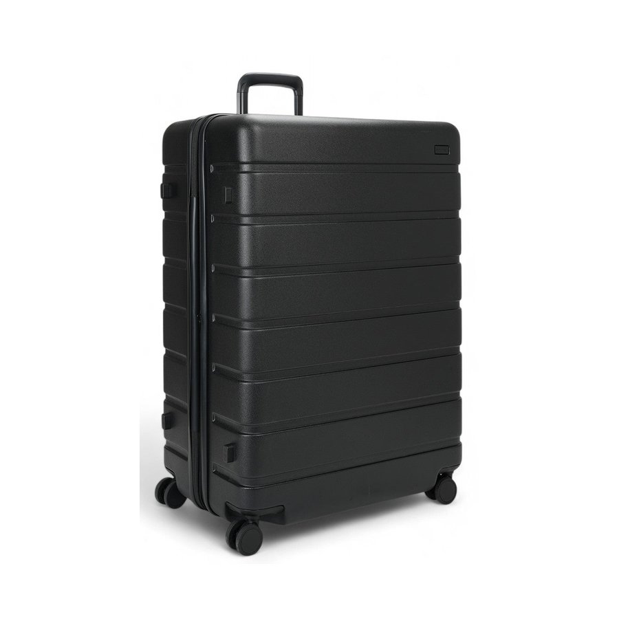 Explorer Arlo Pro 75cm Hardside Expandable Checked Suitcase Black Black