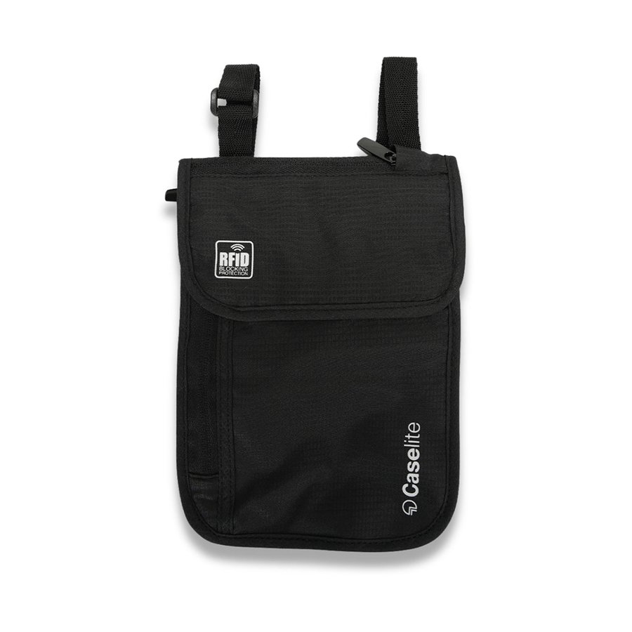 Caselite RFID Security Neck Pouch Black Black