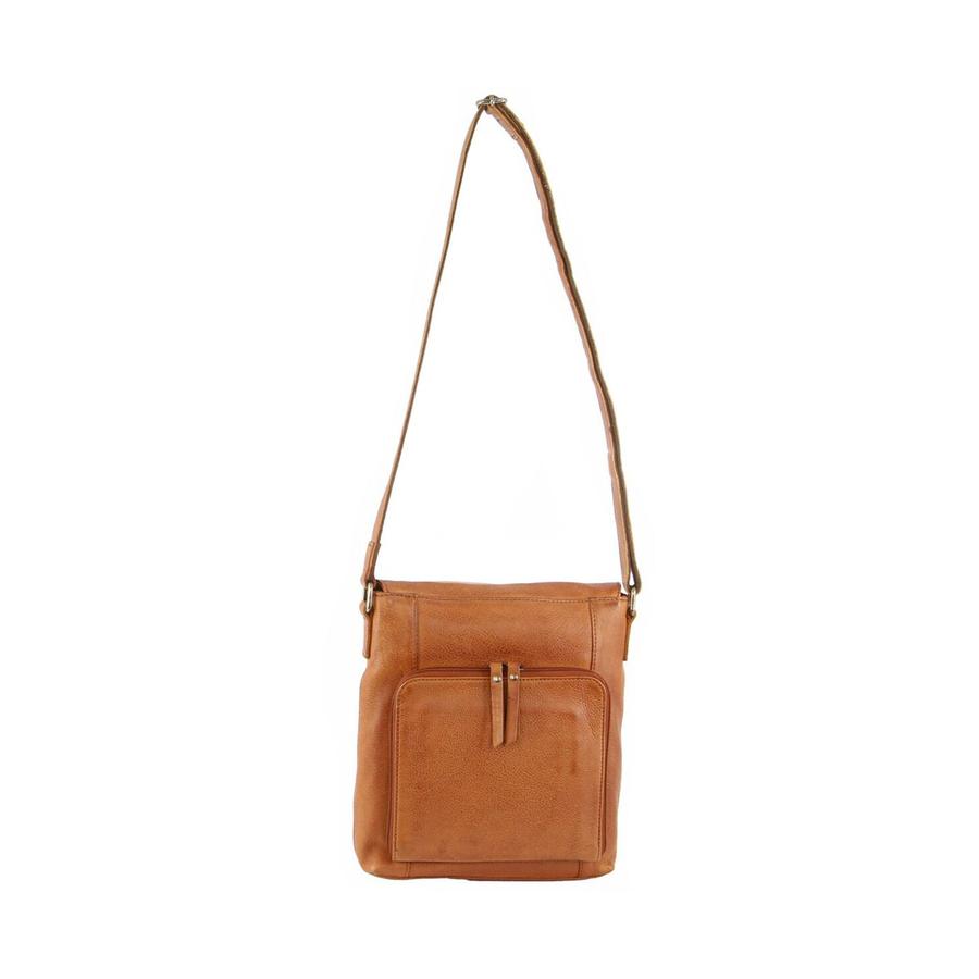 Milleni Leona Women's Leather Crossbody Bag Cognac Cognac