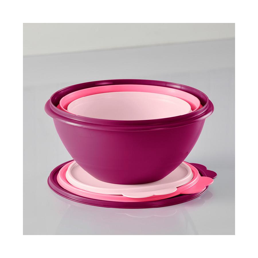 Tupperware Wonderlier Bowls (Set of 3) Pink Pink