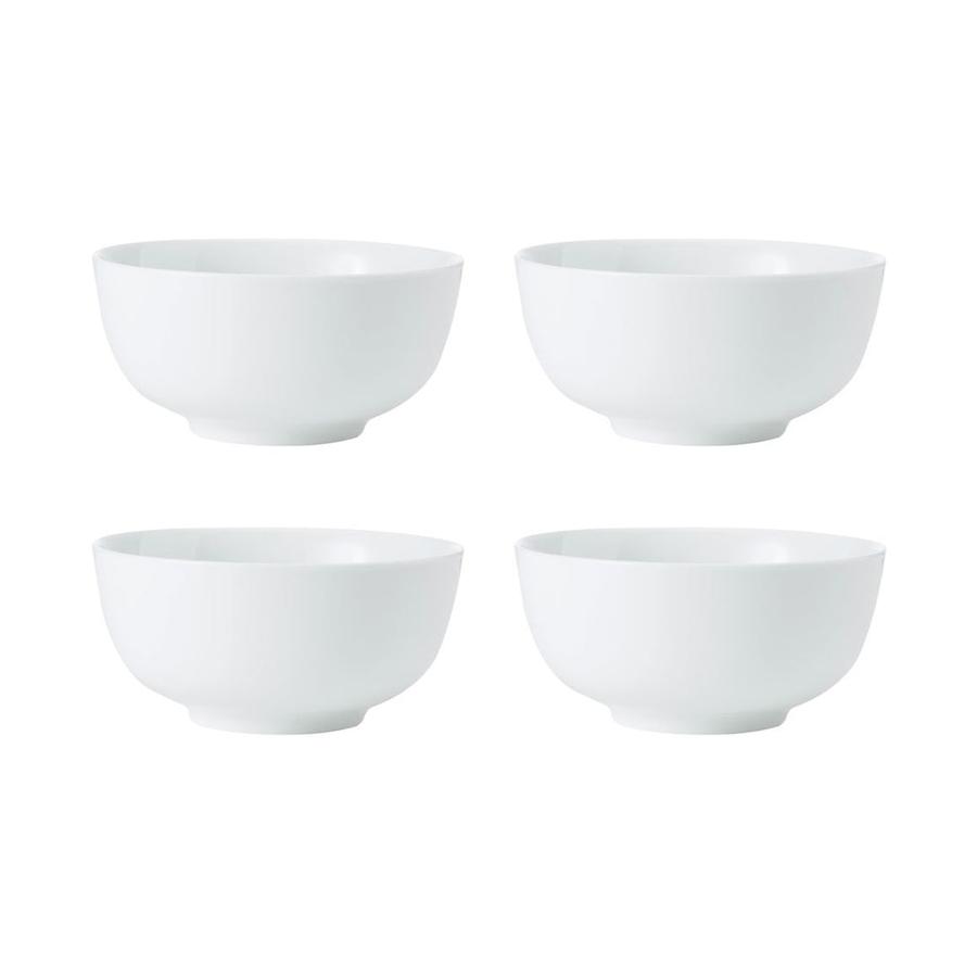 Mikasa Chalk 14cm Porcelain Cereal Bowls (Set of 4) White White