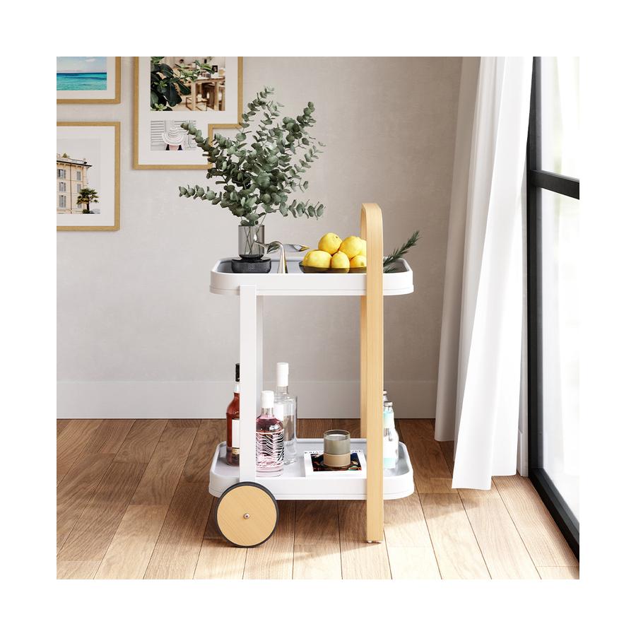 Umbra Bellwood Bar Serving Cart White/Natural White/Natural