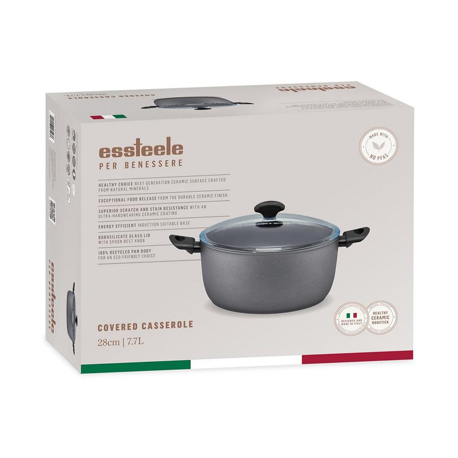 Essteele Per Benessere Covered Casserole 24cm/4.5L Grey Grey