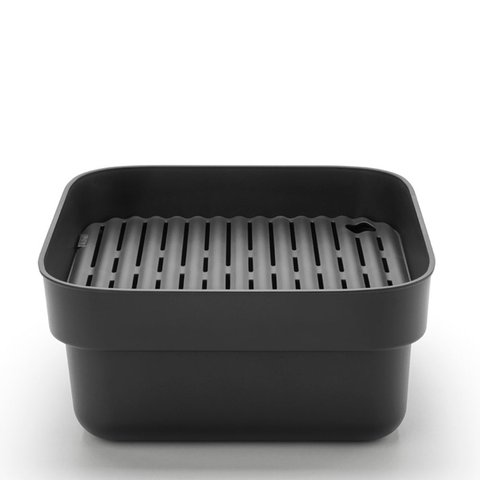 Brabantia Washing Up Bowl with Drying Tray Dark Grey