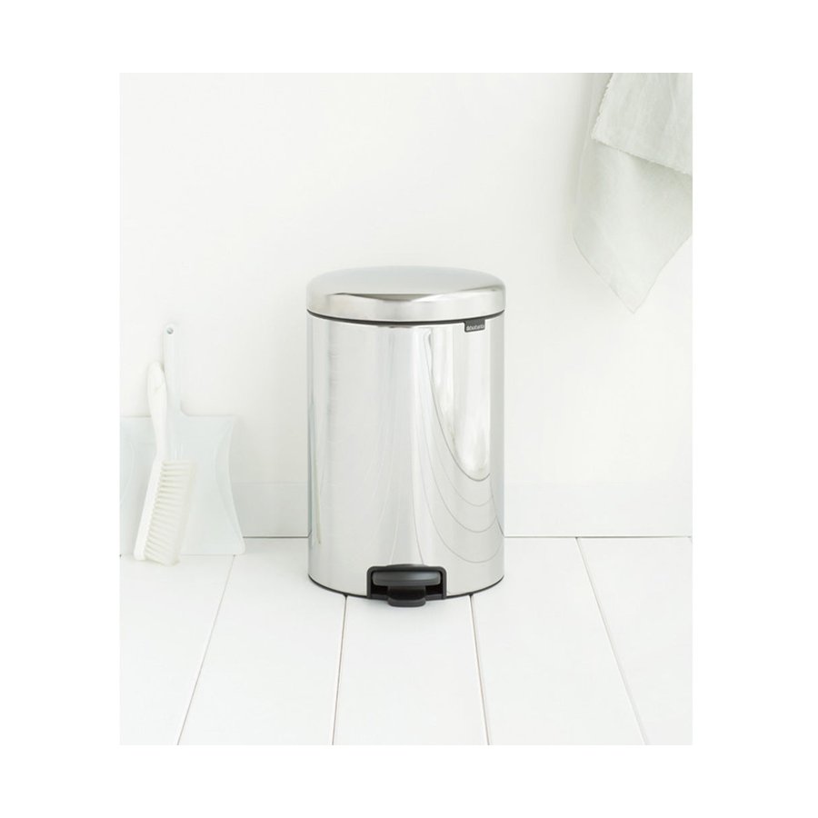 Brabantia NewIcon Pedal Bin (20L) Brilliant Steel Brilliant Steel