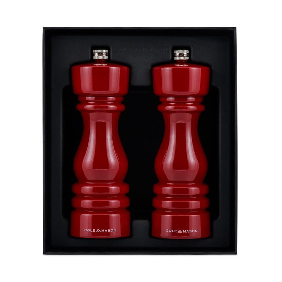 Cole & Mason London Mills Gift Set - 18cm Red Gloss Red Gloss