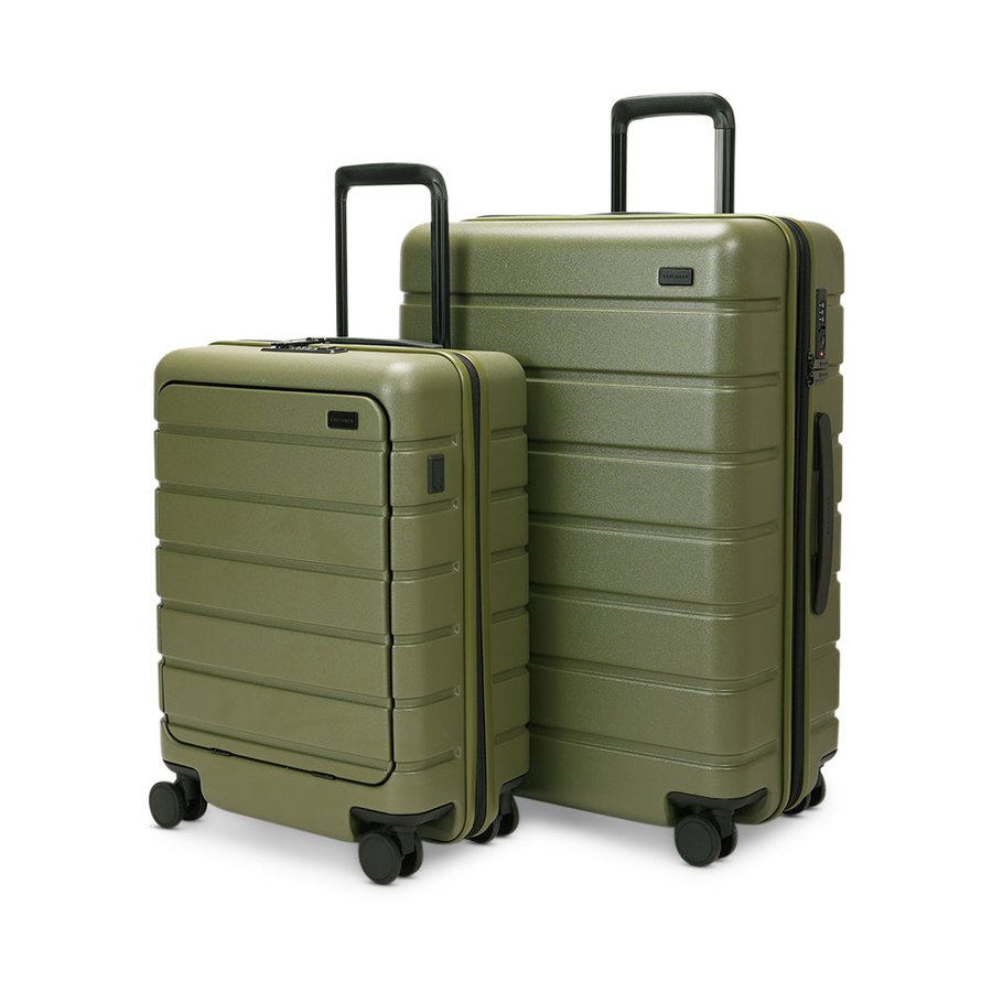 Explorer Arlo Pro 52cm Front Access & 65cm Hardside Luggage Set Evergreen Evergreen