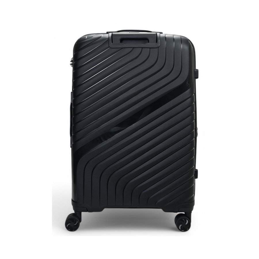 Nomad Journey 75cm Hardside Checked Suitcase Black Black