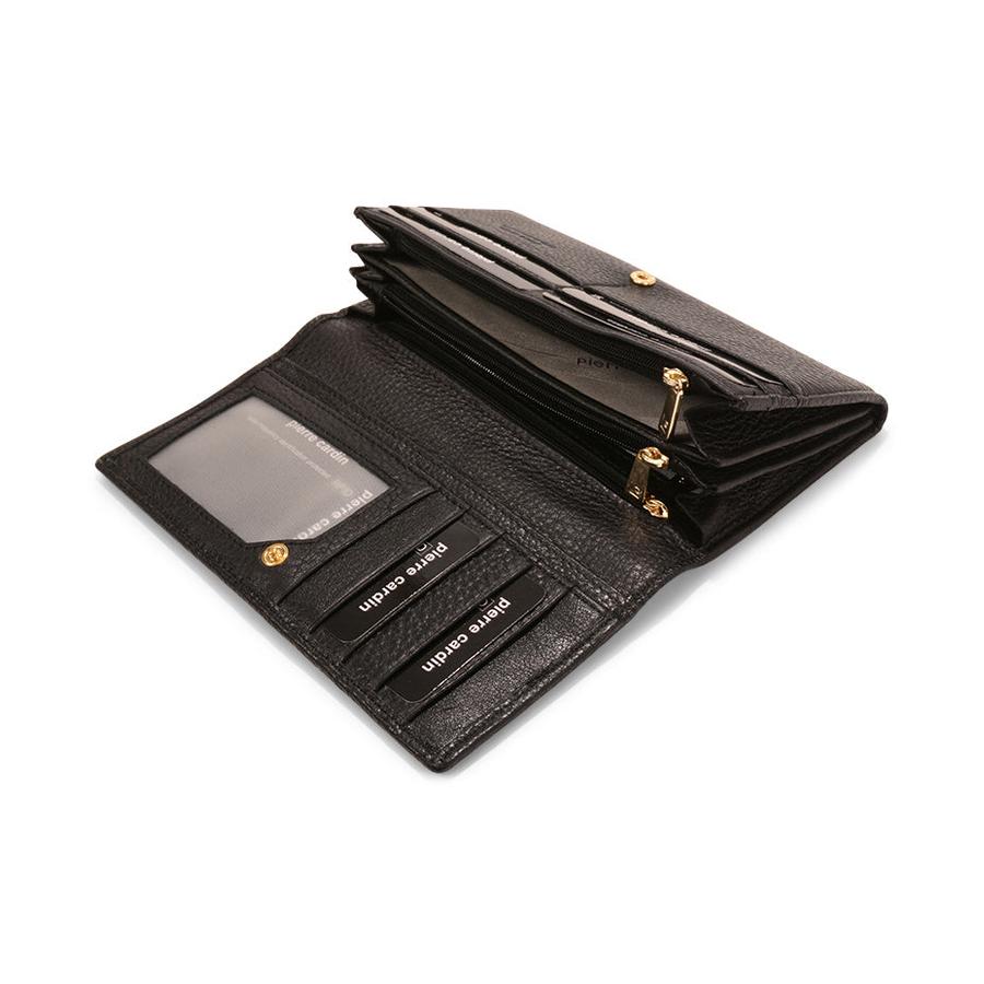 Pierre Cardin Nora Ladies Italian Leather RFID Wallet Black Black