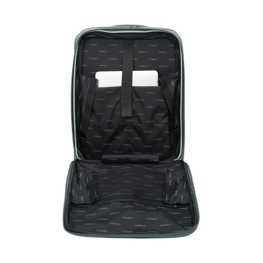 Caselite Venture 57cm Top Open Hardside Carry-On Suitcase Grey Green Grey Green