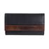 Pierre Cardin Stella Ladies Leather Rustic Flat Wallet Black/Cognac