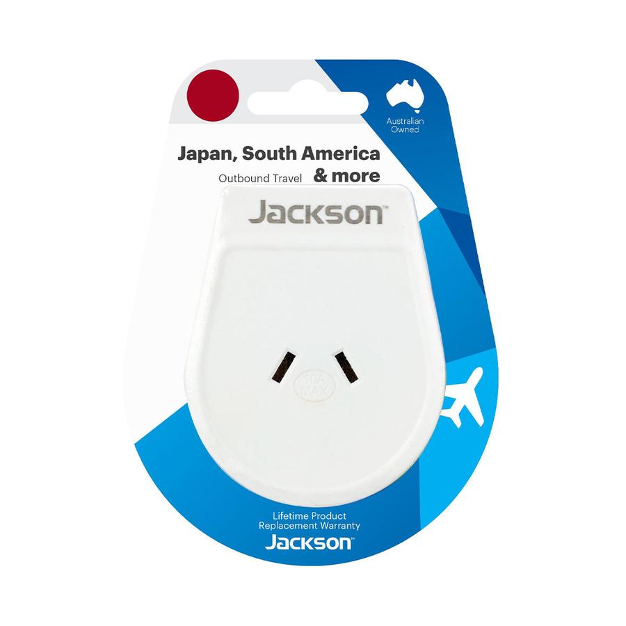 Jackson Outbound Slim Travel Adapter - Japan & South America White White