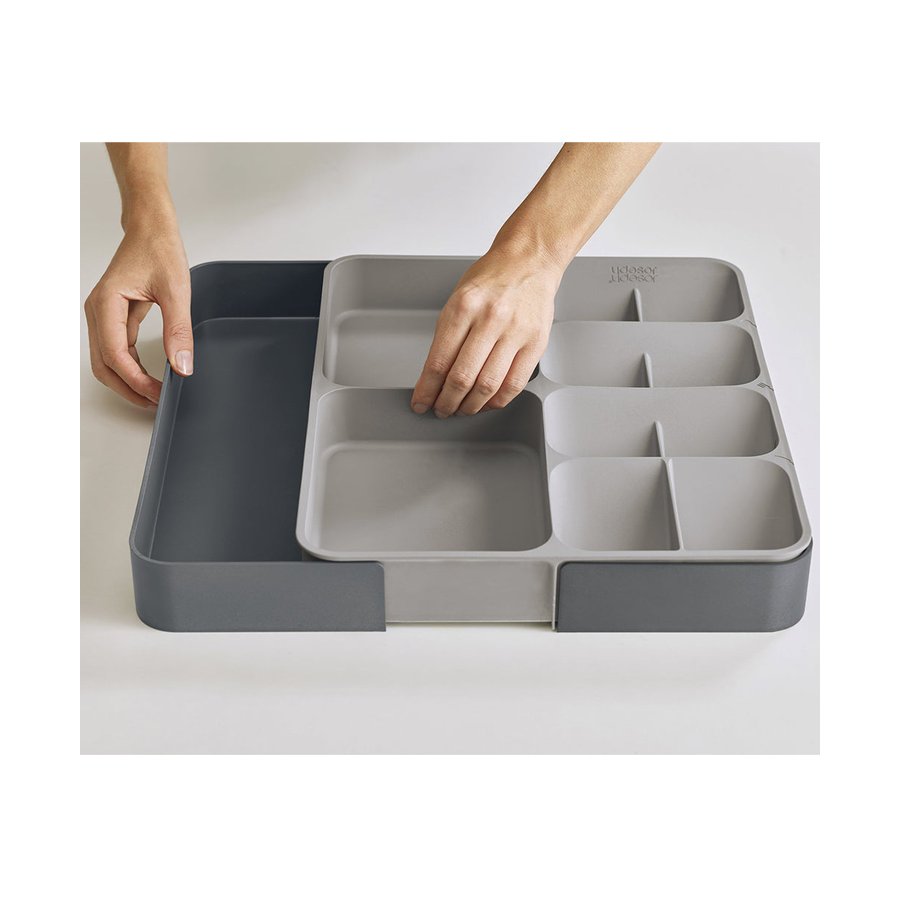 Joseph Joseph DrawerStore Expanding Cutlery Organiser Grey Grey