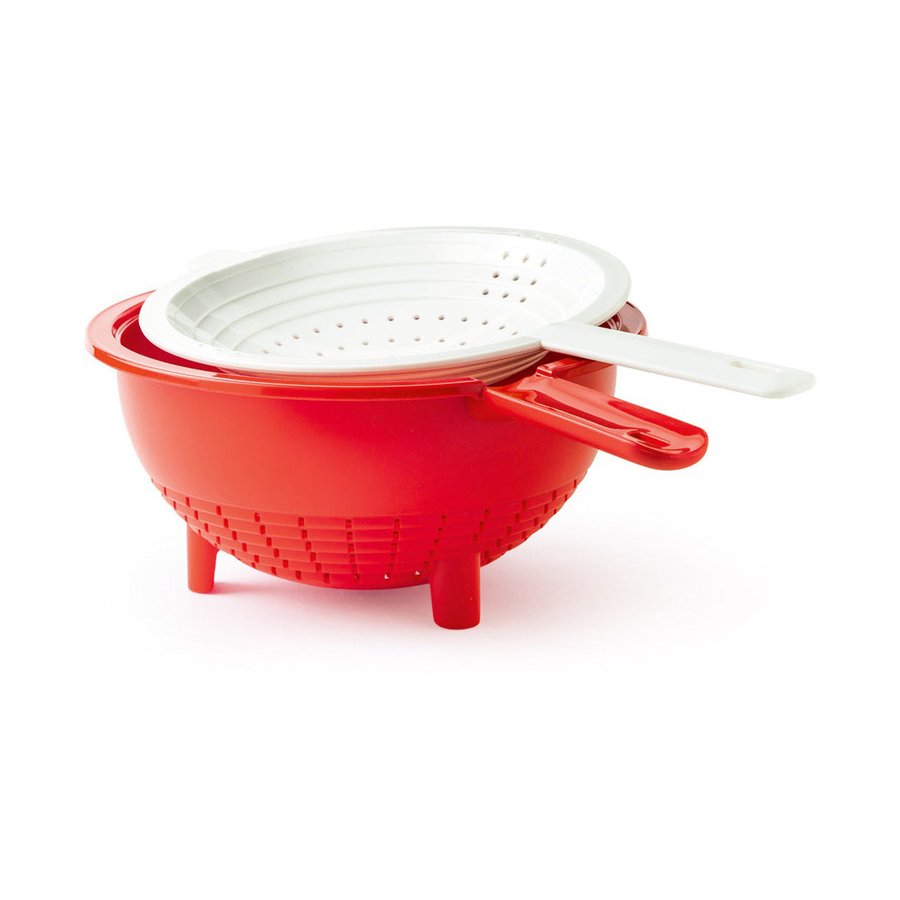 Tupperware Double Colander Red Red