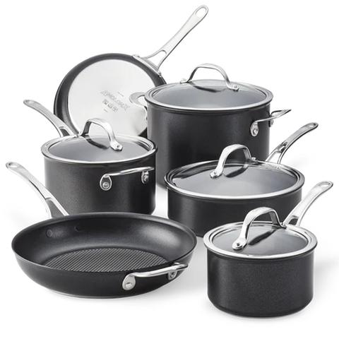 Anolon SearTech 10 Piece Cookware Set Black