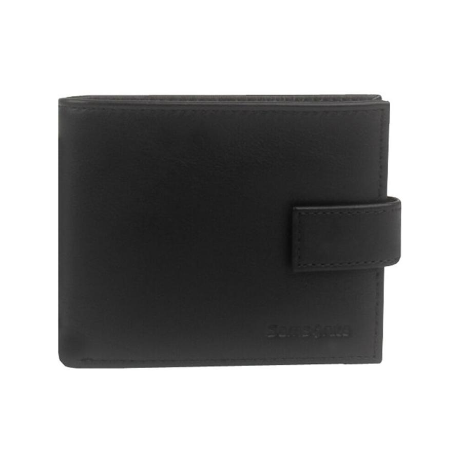Samsonite RFID Leather Wallet With Coin Pocket Black Black