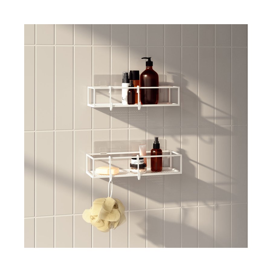 Umbra Cubiko Shower Bins (Set of 2) White White