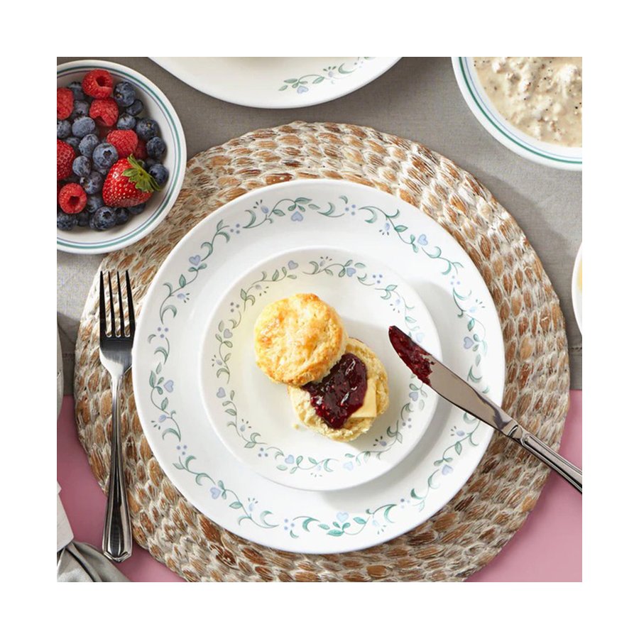 Corelle Country Cottage 12 Piece Dinner Set White White