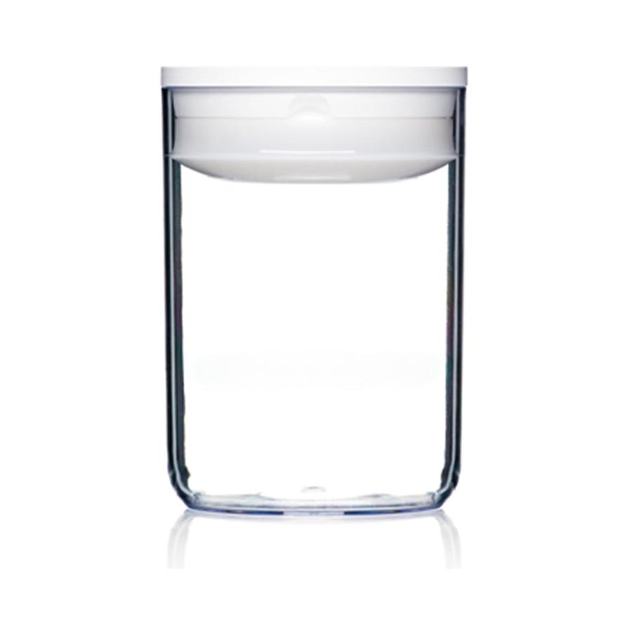 ClickClack Pantry Round 1.0L Storage Container Set of 4 White White