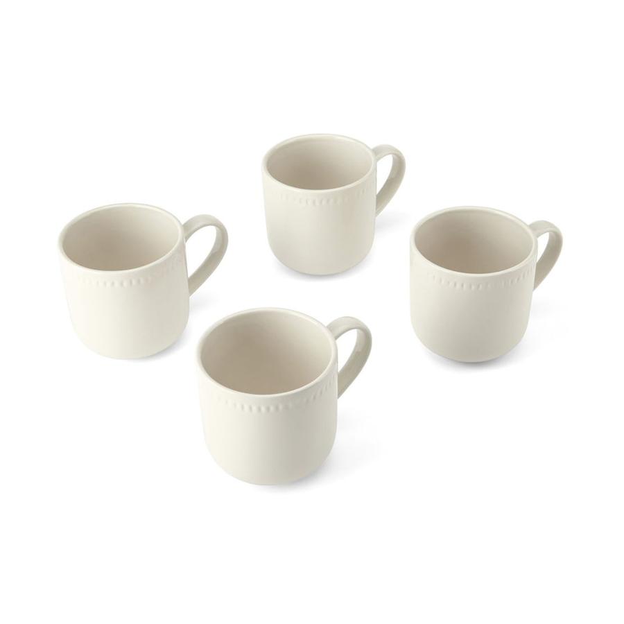 Mikasa Cranborne 320ml Stoneware Mugs (Set of 4) Cream Cream