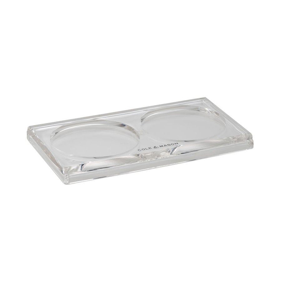 Cole & Mason Acrylic Salt & Pepper Mill Tray Clear Clear