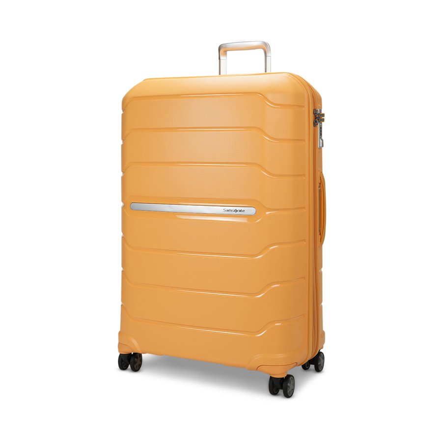 Samsonite Oc2lite 75cm Hardside Checked Suitcase Honey Gold Honey Gold