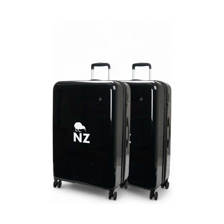 Caselite NZ Kiwi 77cm & 77cm Hardside Luggage Set Black Black