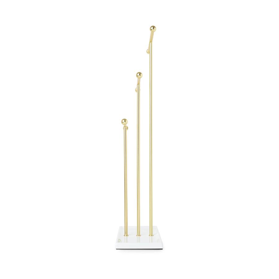 Umbra Trigem Jewellery Stand Organiser White/Brass White/Brass