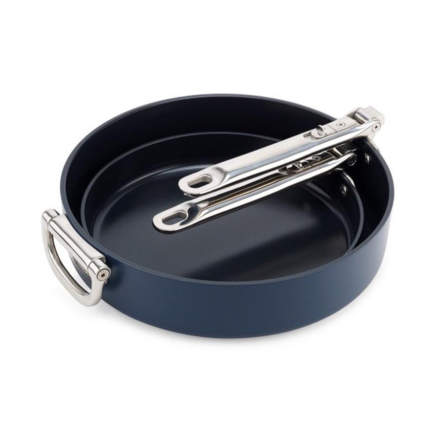 Joseph Joseph Space 2 Piece Non-Stick Frying Pan Set Midnight Blue Midnight Blue