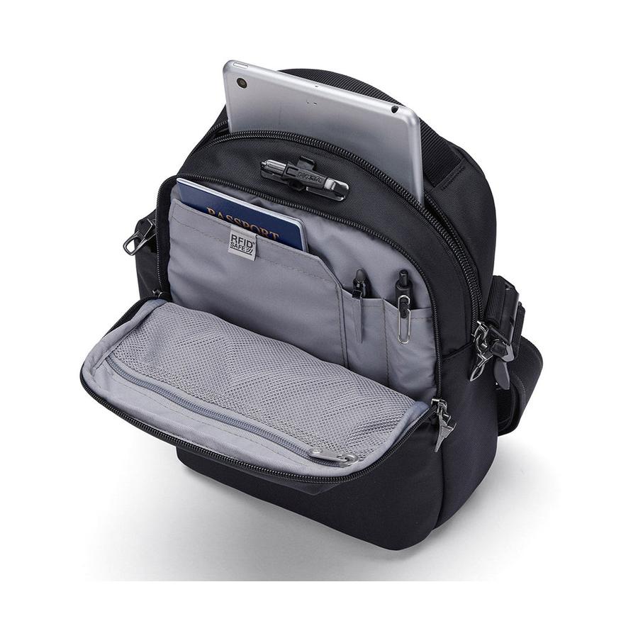 Pacsafe V Anti-Theft Tour Crossbody Jet Black Jet Black