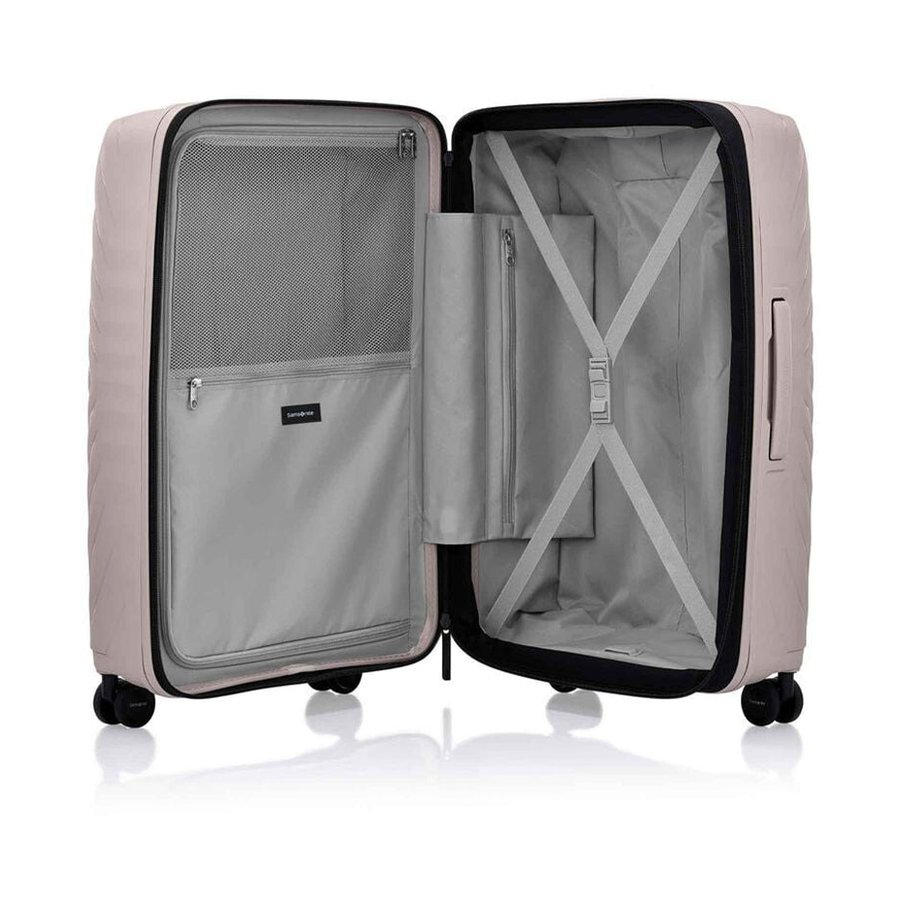 Samsonite Octolite Neo 81cm Hardside Checked Suitcase Taupe Taupe