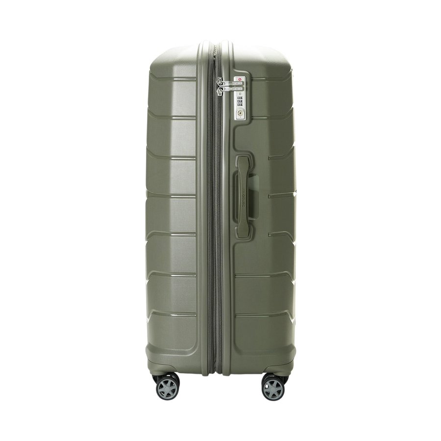 Samsonite Oc2lite 81cm Hardside Checked Suitcase Olive Green Olive Green