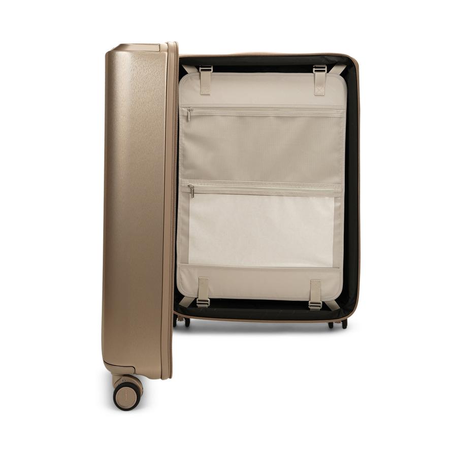 Samsonite Evoa Z 75cm Hardside Checked Suitcase Ivory Gold Ivory Gold