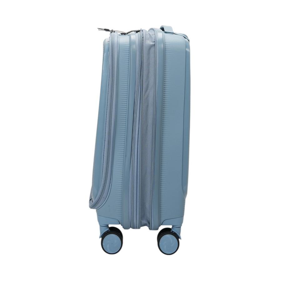 Caselite Venture 57cm Top Open Hardside Carry-On Suitcase Grey Blue Grey Blue
