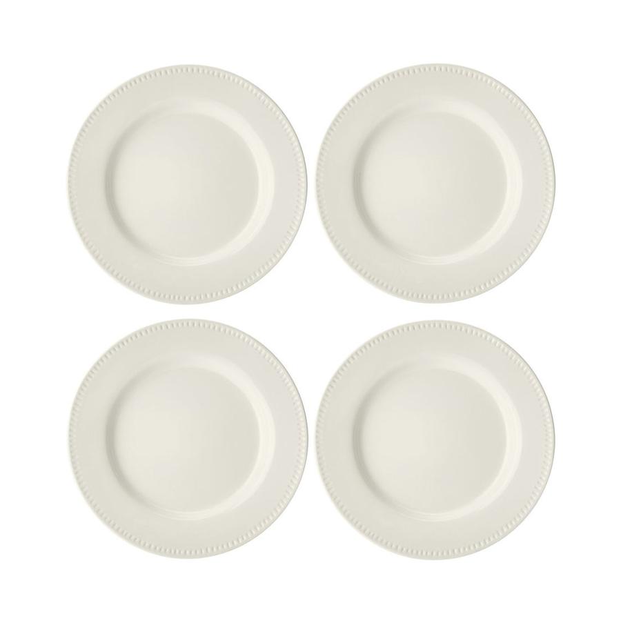 Mikasa Cranborne 12-Piece Stoneware Dinner Set Cream Cream