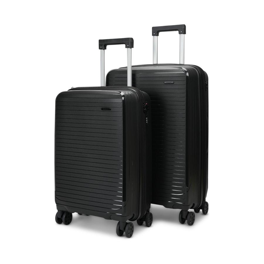 Nomad Venture 56cm & 65cm Hardside Luggage Set Black Black