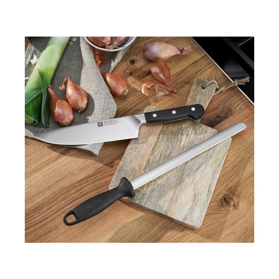 Zwilling Oval 26cm Diamond Coated Sharpening Steel Black Black