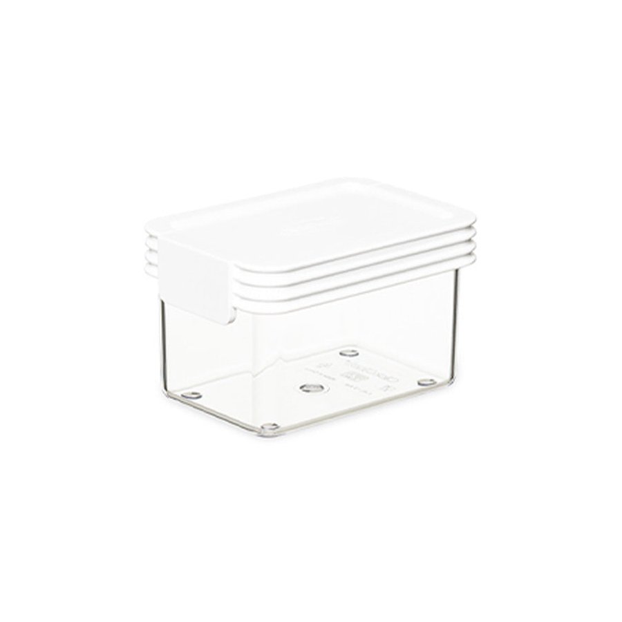 ClickClack Basics Rectangle 0.4L Pantry Storage Container White White