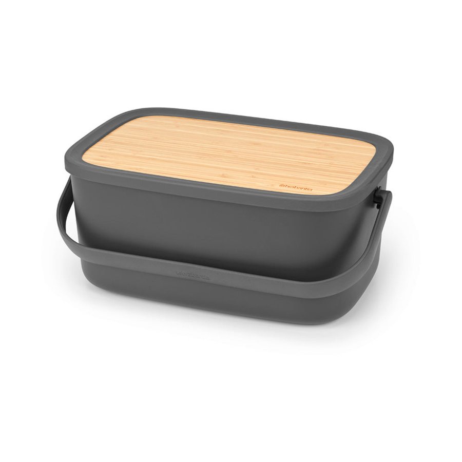 Brabantia Nic Bread Bin Dark Grey Dark Grey