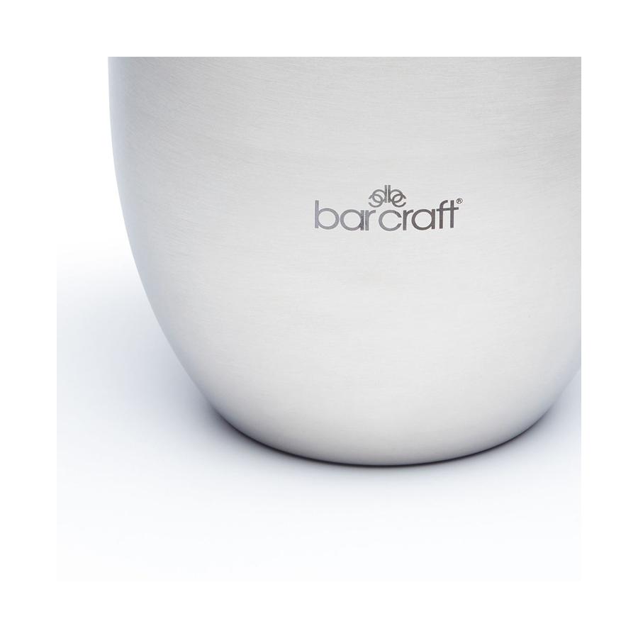Barcraft Stainless Steel Ice Bucket with Lid & Tongs Silver Silver