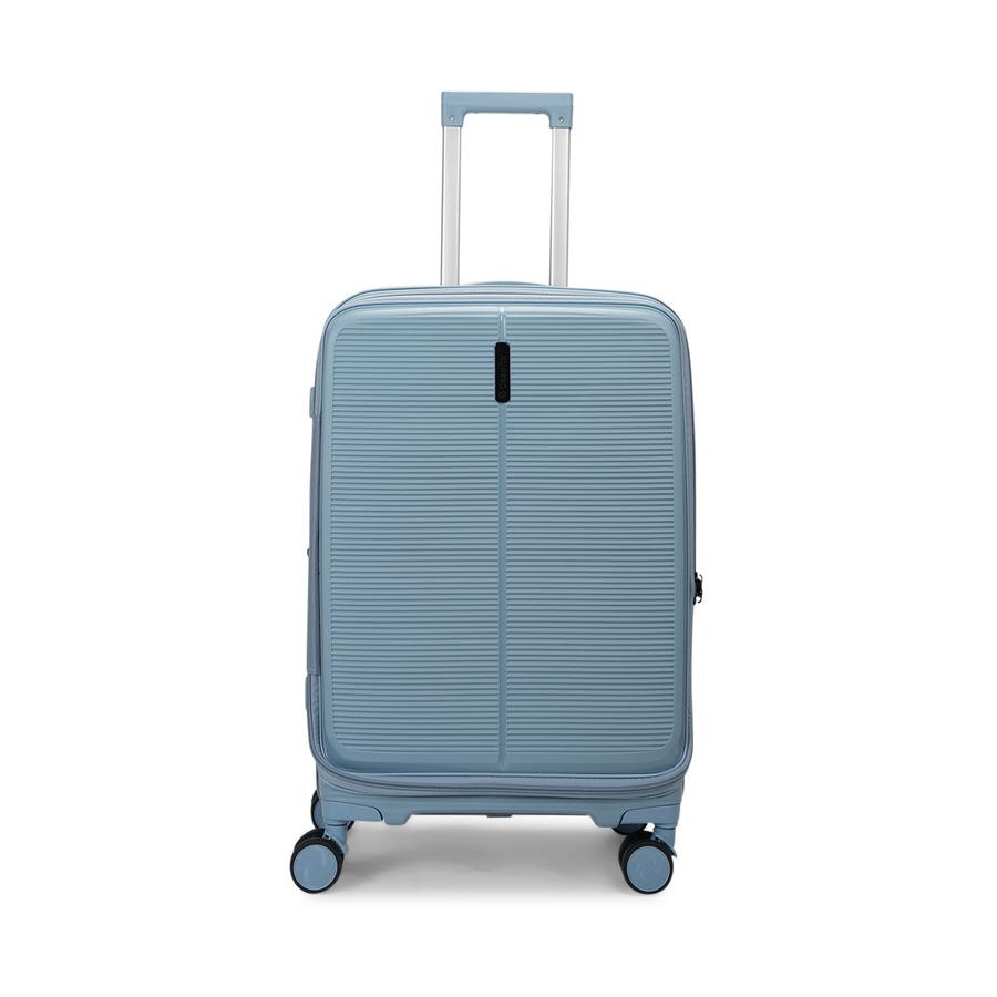 Caselite Venture 57cm & 66cm Top Open Hardside Luggage Set Grey Blue Grey Blue